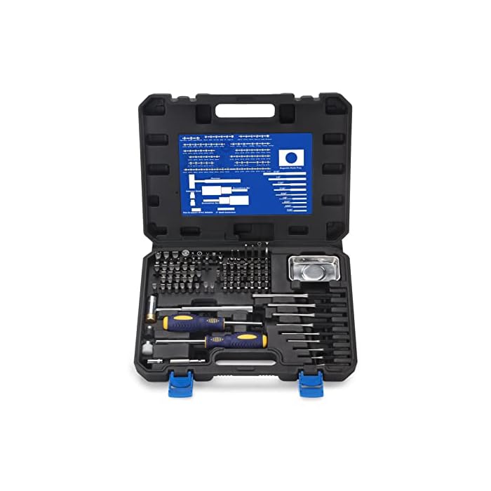 BULLTOOLS Precision Screwdriver Set, 100-Piece Torque Screwdriver Engineering Repair Kit, Roll Pin Punch Set with Magnetic Screwdriver Handle and Storage Case for Maintenance