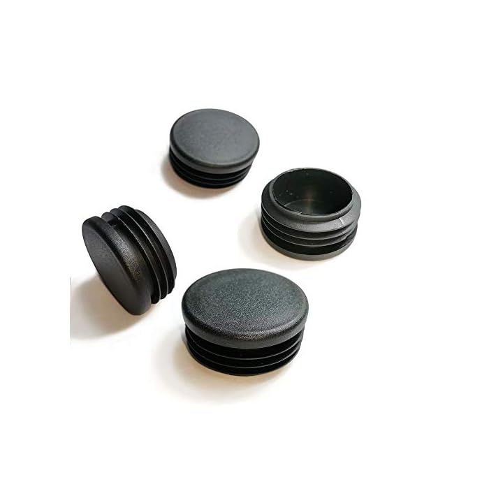 CaSuTong 4 Pack 1 1/2 Inch Round Plastic Plug, Pipe Tubing End Cap, Glide Insert Furniture Finishing Plug for Round Metal Tube
