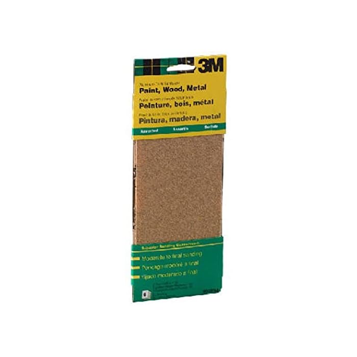 3M General Purpose Sandpaper Sheets, 3-2/3-in by 9-in, 60-100-150 Assorted Grits, 6-Sheets