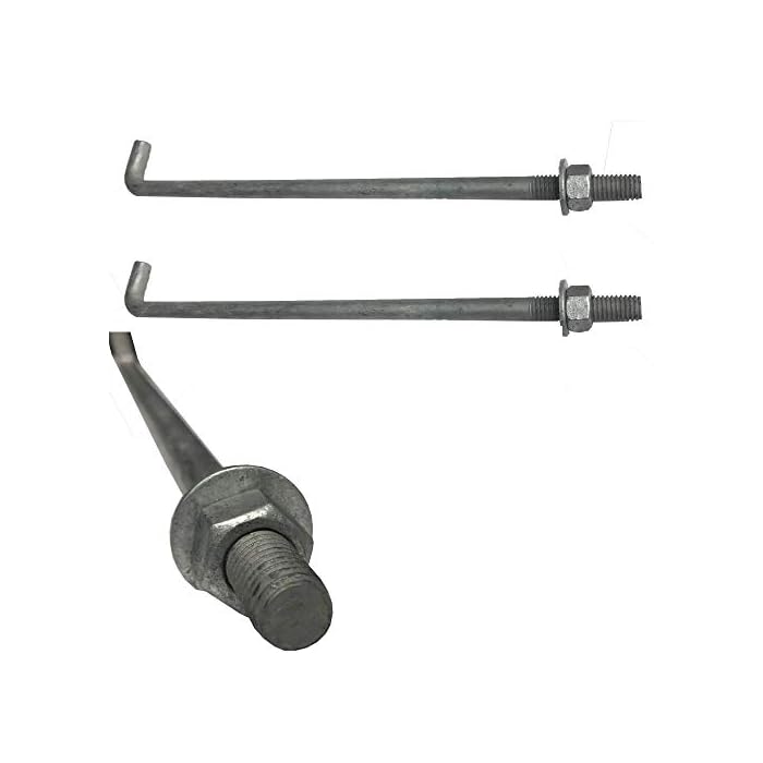 8? x 1/2? ? Anchor Bolt ? Galvanized ? with Nut + Washer (5)