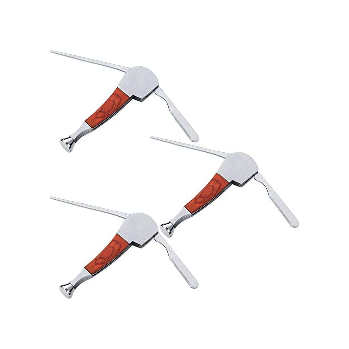 3 Packs 3-in-1 Cleaner Tamper Tool Stainless Steel Reamers Tamper Tool Scraper Nozzle Cleaner Tamper Tool Set