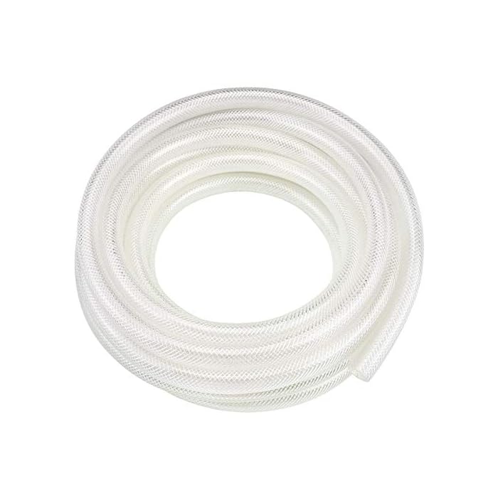1/2? ID x 3/4? OD ? 10 Ft High Pressure Braided Clear PVC Vinyl Tubing Flexible Vinyl Tube, Heavy Duty Reinforced Vinyl Hose Tubing, BPA Free and Non Toxic