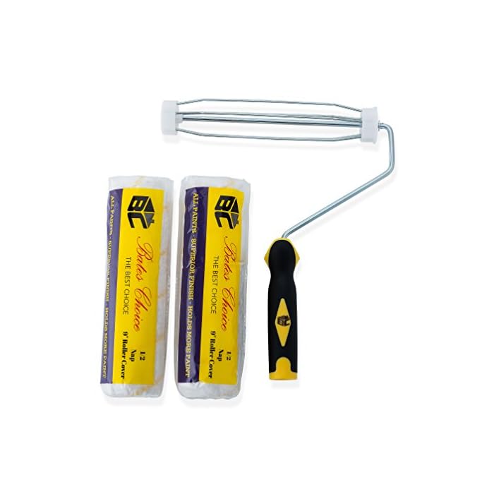 Bates ? Paint Roller, Roller Frame with 2 Covers, Roller Naps (9?), Roller Frame, Paint Roller Set, Roller Covers, Paint Roller Frame, 9 inch Paint Roller Cover, Roller Brush, Painting Roller Handle