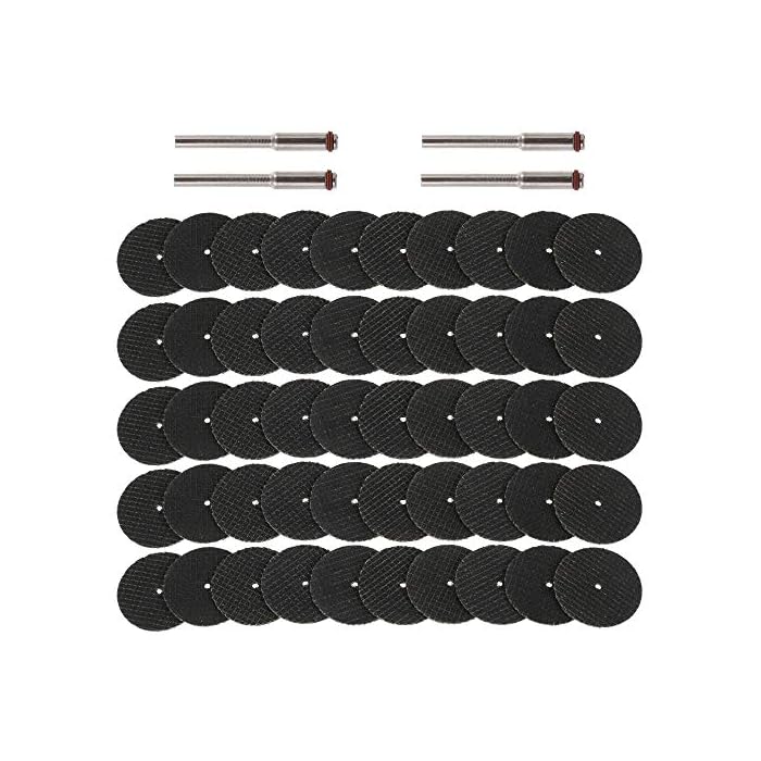 54 Pcs Abrasive Cutting Tool Accessory Reinforced Fiberglass Cut Off Wheels Abrasive Cutting Tool Disc with 4 Mandrels Included Rotary Discs Compatible with Dremel Cutting Rotary Tool Accessory